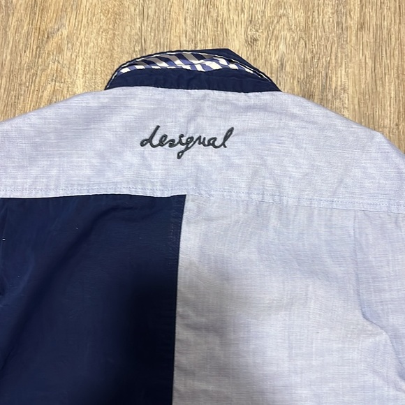 Desigual Button Down Shirt in Cucumis Blue - Picture 9 of 13